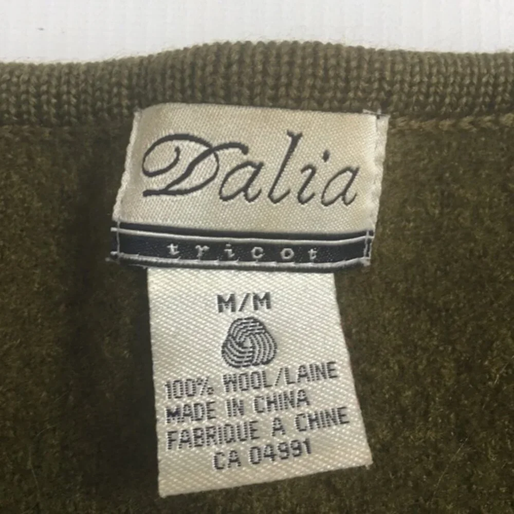 Vintage wool cardiganjacket sweater Sz M - Picture 2 of 6